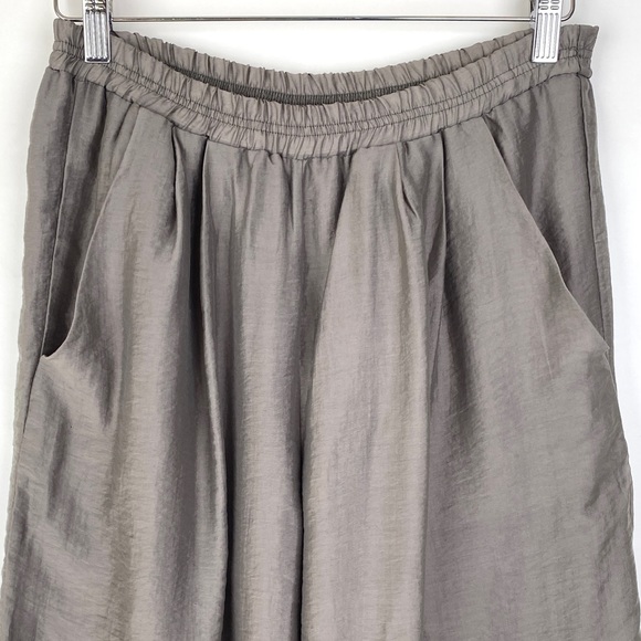 KBF Elastic Waist Wide-Leg Pants Tencel - Picture 2 of 8